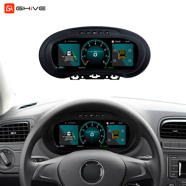 10.25 '' Dashboard Panel Virtual Instrument Cluster LCD Speedometer for Volkswagen Polo