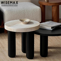 WISEMAX FURNITURE Table basse en bois de luxe légère en option avec dessus en marbre ou en bois Table basse pour café Shop