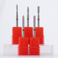 Outils à ongles professionnels enlever Gel vernis colle dure rouge E fichier carbure de tungstène foret à ongles