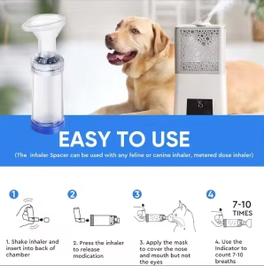 Yongyue Vétérinaire Asthme aérosol chambre félin entretoise inhalateur pour animal chat chien animal de compagnie - Product Image 3