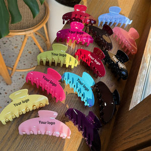 Pinzas para el Cabello con Logotipo Personalizado Dongdong, Pinzas de Acetato Ecológicas, Coloridas, Elegantes, Grandes, de Color Sólido, Accesorios de Moda para el Cabello - Product Image 1