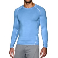 Sous-vêtement de sport pour homme, manches longues, léger, grande taille, avec compression hivernale et extensibilité respirante dans quatre directions