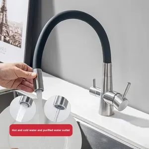 <span class=keywords><strong>Rubinetto</strong></span> Purificatore d'Acqua Tre-in-Uno per <span class=keywords><strong>Lavello</strong></span> <span class=keywords><strong>Cucina</strong></span>, Girevole Multifunzione, Acqua Potabile Diretta Calda e Fredda, Monocomando - Product Image 4