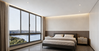 Ventana Corredera de Aleación de Aluminio Personalizada, Doble Vidrio, Visión Amplia, Resistente al Viento, Aislamiento Acústico, Conservación del Calor, para Dormitorio de Hotel