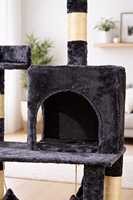 Arbre à chat multi-niveaux en velours écologique de qualité supérieure avec poteaux en sisal pour chatons et chats adultes, idéal pour l'intérieur