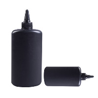 500ml 600ml Chine fournisseur prix bas en gros pcr plat noir en plastique LDPE colle cheveux colorant pot de peinture liquide bouteille