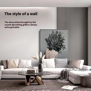 Fabrieks Directe Verkoop 100% Polyestervezel Houtrooster 600*2400*21Mm Geluidsabsorberend Decoratief Wandpaneel - Product Image 6