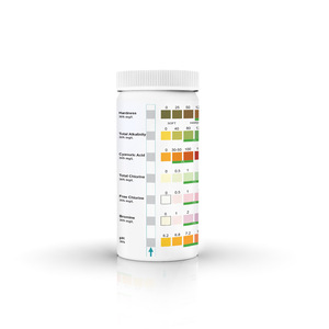 Bandes de test pour piscine, 50 à 100 unités, détection multiparamètres pour piscine, aquarium, pH de l'eau, chlore, brome, dureté - Product Image 1