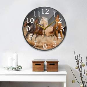 Relógio de parede redondo vintage de 12 ", relógio de parede redondo com animais, relógio de mesa silencioso e não ticando a bateria, decorativo de quartzo - Product Image 5