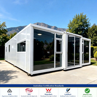 Maison préfabriquée extensible de 78 m² (40 pieds) avec 3 chambres, conforme aux normes australiennes, pour la vie hors réseau en zone rurale, capacité de charge neigeuse de 1,5 kN, maison moderne galvanisée