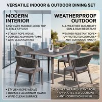 Ensemble de meubles de jardin Meiqi Heystar Mini Set, moderne, durable, en alliage d'aluminium, pour balcon, terrasse, parc et jardin - table et chaises