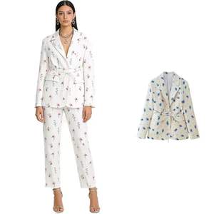 Chaqueta de Traje de Manga Larga con Estampado de Moda Sencilla y Elegante para Otoño - Product Image 1