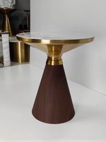 Petite table basse ronde en métal au design moderne pour salon, bureau, balcon et petit appartement - Durable