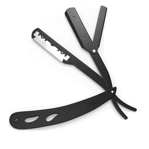 Navaja de Afeitar de Metal Plegable para Barbero, Afeitadora de Barba Antigua con Cuchilla Desechable, Cuchillo de Afeitar para Barbero - Product Image 4