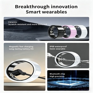 Bague intelligente NFC en céramique avec suivi de la fréquence cardiaque, suivi du sommeil, suivi de l'activité physique, contrôle tactile, ultra légère - Product Image 2