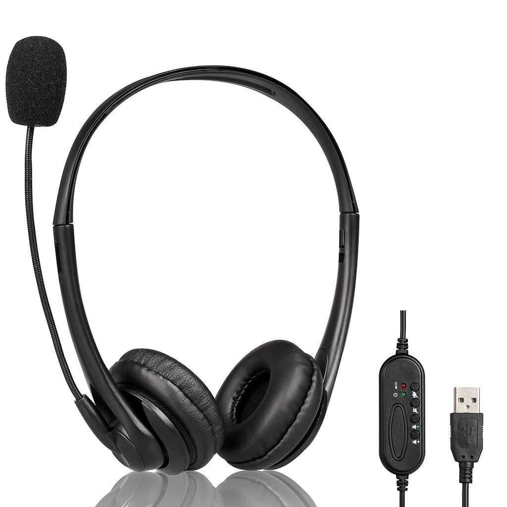 Call Center Computer USB Headset with Noise Cancelling
