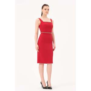 DANS Women's Casual <b>Red</b> Fashion Top <b>Blouse</b>, Comfortable Fit for Everyday Wear, Available in Sizes 38-42 - Product Image 2