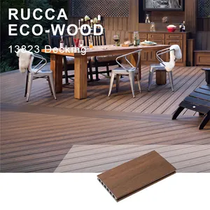Fohu walnut de ruccawod/antigo/madeira de teak, wpc, plástico composto, piso do jardim ao ar livre, 138*23mm