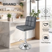 Chaises de bar pivotantes à 360° de qualité supérieure, en cuir, avec base en métal, réglables et rotatives, pour bijouterie, salon de beauté, comptoir de magasin
