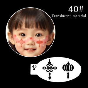 Modelli di tatuaggi temporanei riutilizzabili autoadesivi per decorazioni su mani, viso e corpo. - Product Image 1