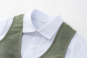 ชุดเสื้อผ้าทางการสำหรับเด็ก<span class=keywords><strong>1</strong></span>-5ปีชุดปาร์ตี้วันเกิดเด็กวัยหัดเดินเด็กผู้ชาย2ชิ้น - Product Image 4