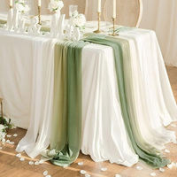 Chemin de table en polyester 100% accessoire de table à manger de mariage décoratif tissé moderne