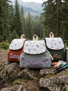 Mochila Infantil de Pana Ligera, Estilo Casual, con Nombre Bordado a Mano, Personalizada, para Jardín de Niños y Escuela - Product Image 3