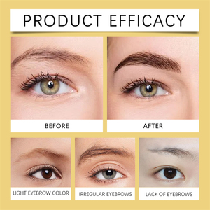 Gel teinté pour sourcils Zephoco, waterproof, longue tenue, maquillage, brun clair, brun foncé, gris, crème colorante pour sourcils - Product Image 4