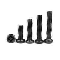 PM acier au carbone noir tête ronde vis croisée vis à tête cylindrique boulon tête ronde petite vis M1.6M3M4M6