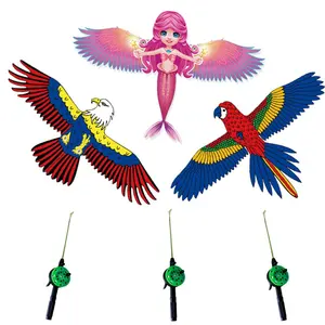 Großhandel verschiedene Formen Strands pielzeug mit Kite Sticks Mini Kids Eagle Kites Flying