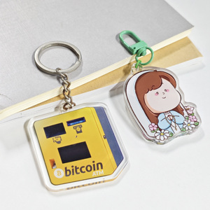 Porte-clés en acrylique transparent avec impression UV personnalisée, sans frais de conception, avec logo Word et design logiciel - Product Image 6