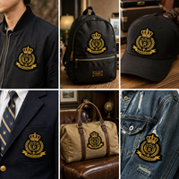 Toppe Ricamate Personalizzate all'Ingrosso a Prezzo di Fabbrica, Basso MOQ, Distintivi Termoadesivi Personalizzati ad Alta Densità con Logo per Abbigliamento, Cappelli e Borse