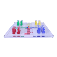 Jeu de société Ludo personnalisé grand format avec impression, en acrylique, pour voyage, éducatif et ludique, idéal comme cadeau pour la maternelle