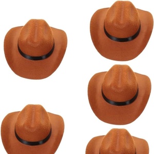 Sombrero Retro Británico de Tela No Tejida para Gatos, Diseño Vaquero Occidental Marrón, para Todas las Estaciones, Marca 1 - Product Image 2