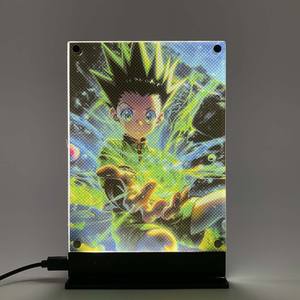 Poster Retroilluminato a LED <span class=keywords><strong>Hunter</strong></span> X <span class=keywords><strong>Hunter</strong></span>, Luce Notturna Anime Gon per Camera da Letto, Lampada da Tavolo Decorativa per Sala Giochi, Insegna LED <span class=keywords><strong>Killua</strong></span> - Product Image 2