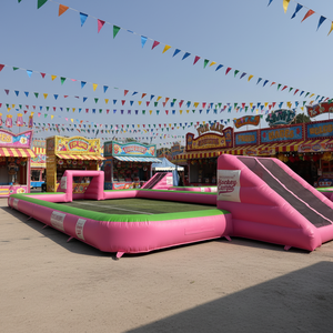 Commercial Portable Outdoor Sports <b>Games</b> <b>Inflatable</b> Football Pitch Arena Playground Soap Soccer Field <b>Inflatable</b> Football Field - Product Image 1