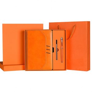 Factory New Custom Notebook Business Officel Thread Hardcover Luxury High and Big Pocket Book Pen Corporate Gift Set - Product Image 3