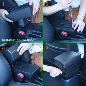 <span class=keywords><strong>Accoudoir</strong></span> de voiture Volkswagen Skoda Citigo VW Seat Mii, boîte de rangement automatique, porte-gobelet en cuir PU ABS, populaire, haute qualité - Product Image 6