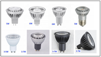 Marco para Foco LED Empotrable, 3-7w, AC/DC12v 110v 220v, Aluminio, E27, GU10, MR16, Regulable, Bombilla de 3000k