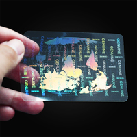 Autocollants holographiques 3D transparents, étiquettes personnalisées carrées imprimées, feuille en rouleau pour animaux de compagnie, autocollant holographique