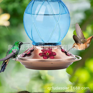 Mangeoire à colibris en verre ronde pour extérieur, réutilisable, pour jardin, bouteille d'eau suspendue - Product Image 3