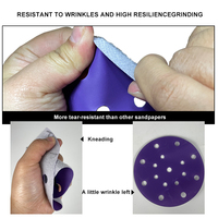 Disque de ponçage automobile OEM de 6 pouces, abrasif à crochets et boucles, P240, papier abrasif céramique violet anti-colmatage