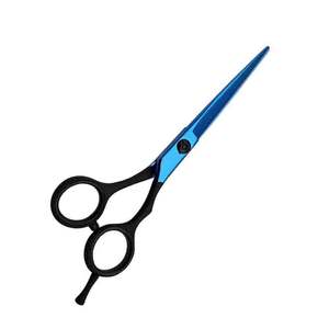 Tijeras de corte de pelo de peluquero de alta calidad, tijeras de acero de Metal de peluquería de Color azul con reposapiés ajustable - Product Image 2