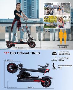 Scooter Todoterreno para Adultos - Con Asiento, Alcance de 28-37 Millas, 25/34 mph, Plegable, Aluminio/Goma, Frenos de Disco E-ABS, 28-37 Millas de Autonomía - Product Image 6