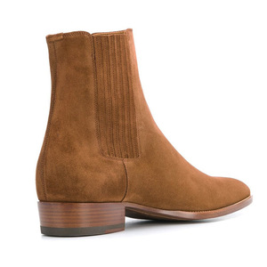 <span class=keywords><strong>Bottines</strong></span> Chelsea <span class=keywords><strong>en</strong></span> cuir pour <span class=keywords><strong>homme</strong></span>, bout pointu, effet givré, style britannique - Product Image 6