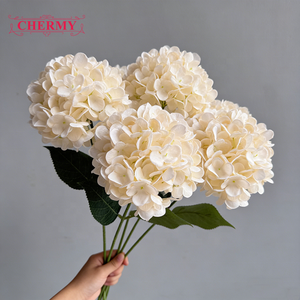 TH1561 Hortensia Azul, Flor Artificial al por Mayor, Tallo Único <span class=keywords><strong>de</strong></span> Seda, Tamaño Grande, Decoración Floral para Bodas, Hortensias, Flores Artificiales - Product Image 2