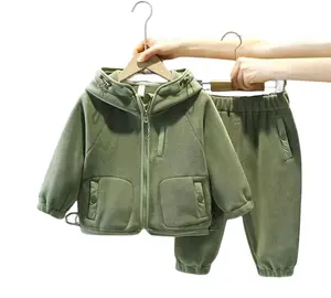 टेंग काई 2023 फैशन सर्दियों के बच्चों के लिए सूट शरद ऋतु 2 पीसी मखमली आकस्मिक कपड़े सेट