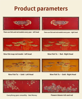 Wohnzimmerdekoration, Gemälde, Banner, Sofas, Hintergrundwände Wandbilder Großartige Kunst Massivholzrahmen Neue Chinesische Handwerkskunst