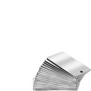 Label Logam Stainless Steel Persegi Panjang 1 Inci X 2 Inci 25 Buah - Product Image 1