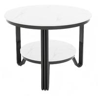 Table d'appoint ronde moderne de luxe à double niveau pour salon, chambre à coucher, canapé, meubles d'appoint